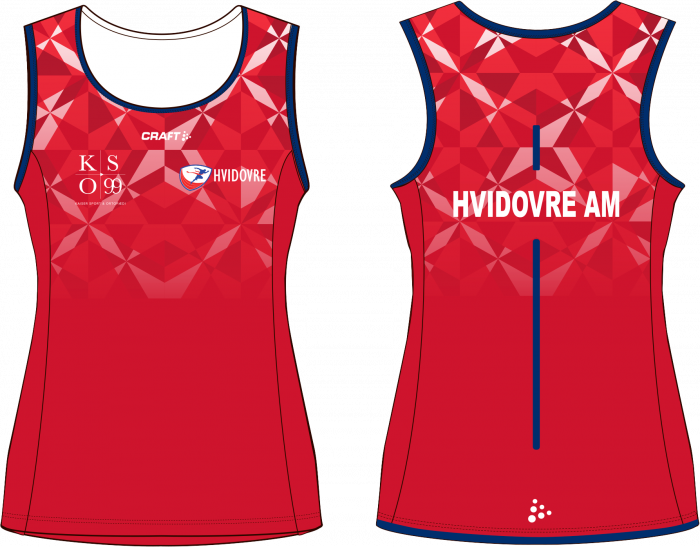 Craft - Hvam Competition Singlet Women - Red & white